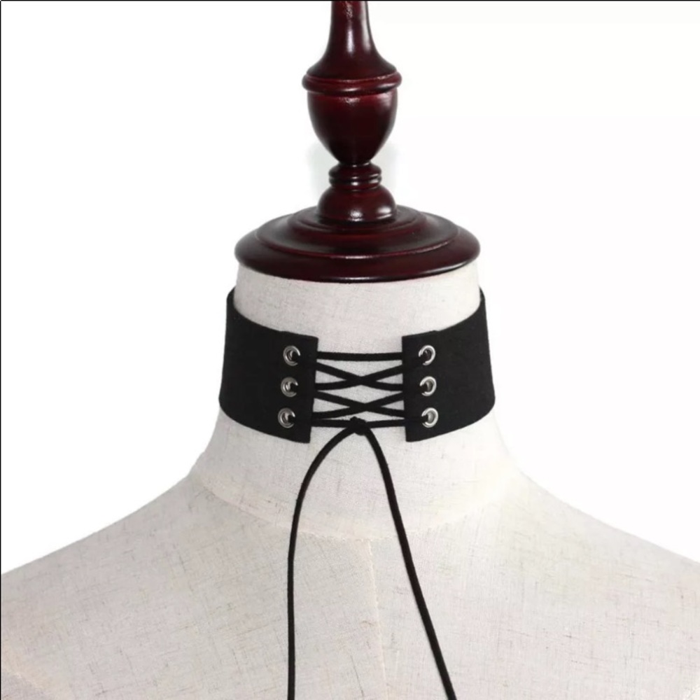 Black Lace Up Chocker